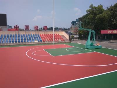 湖北宜昌市葛洲坝公园硅PU篮球场